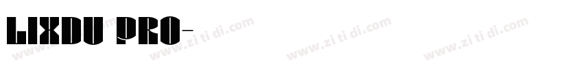 Lixdu Pro字体转换